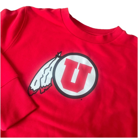 Utah Utes Red Champion Crewneck Sweater Women's Size Large - Picture 1 of 8
